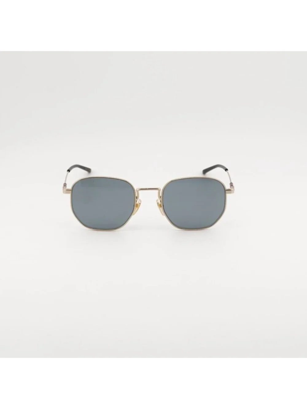 Gucci GG2095S 003 Sunglasses Gold Square Frame, Grey Lenses